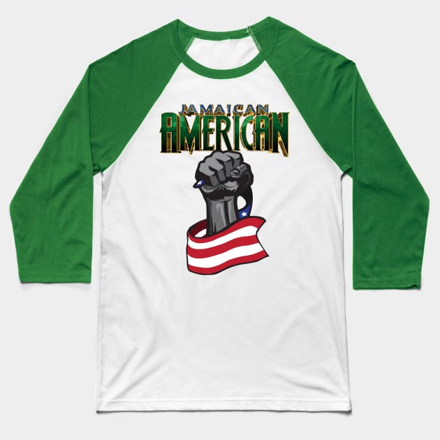 Jamaican American Baseball T-Shirt by UnOfficialThreads